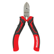 Photo of Craftsman CMHT82298 diagonal cutting pliers with red and black ergonomic handles, front angle on white background.