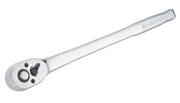 Photo of CRAFTSMAN ratchet wrench, chrome finish, top angle, SKU CMMT99427, hand tool.