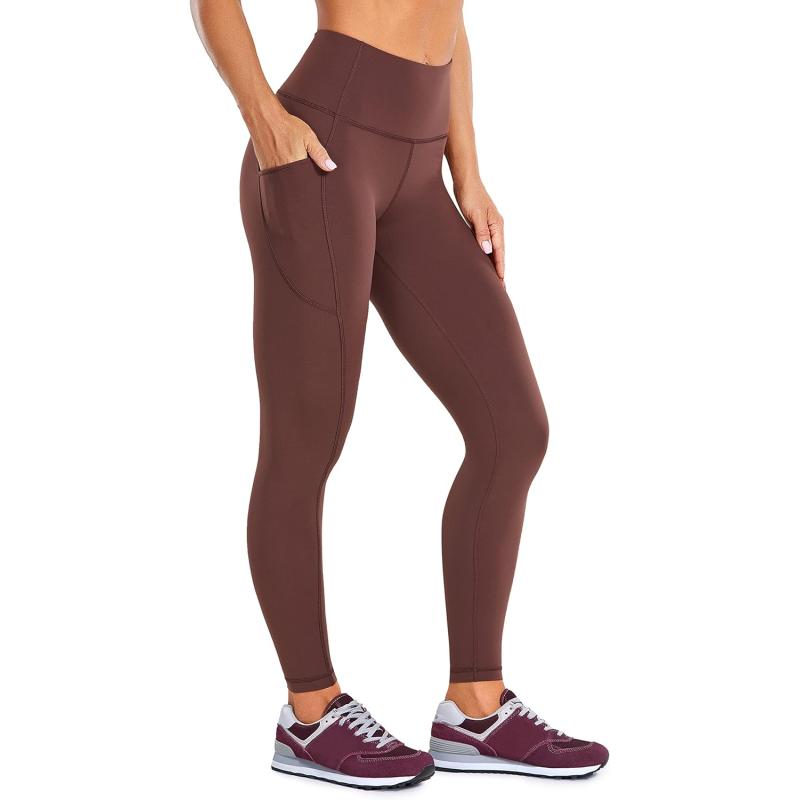 Crz Yoga Womens Brushed Naked Feeling Workout Leggings High